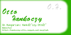 otto hankoczy business card